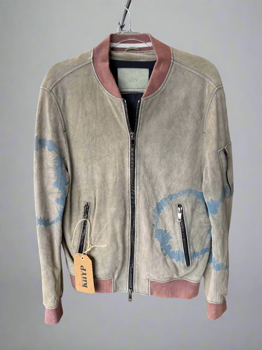 Men's Suede Bomber Jacket