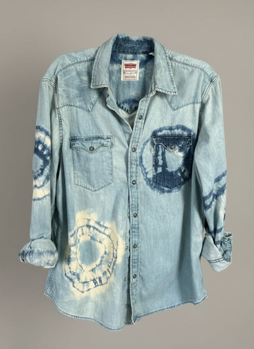 Tie-Dye Levi's Denim Buttondown - Front
